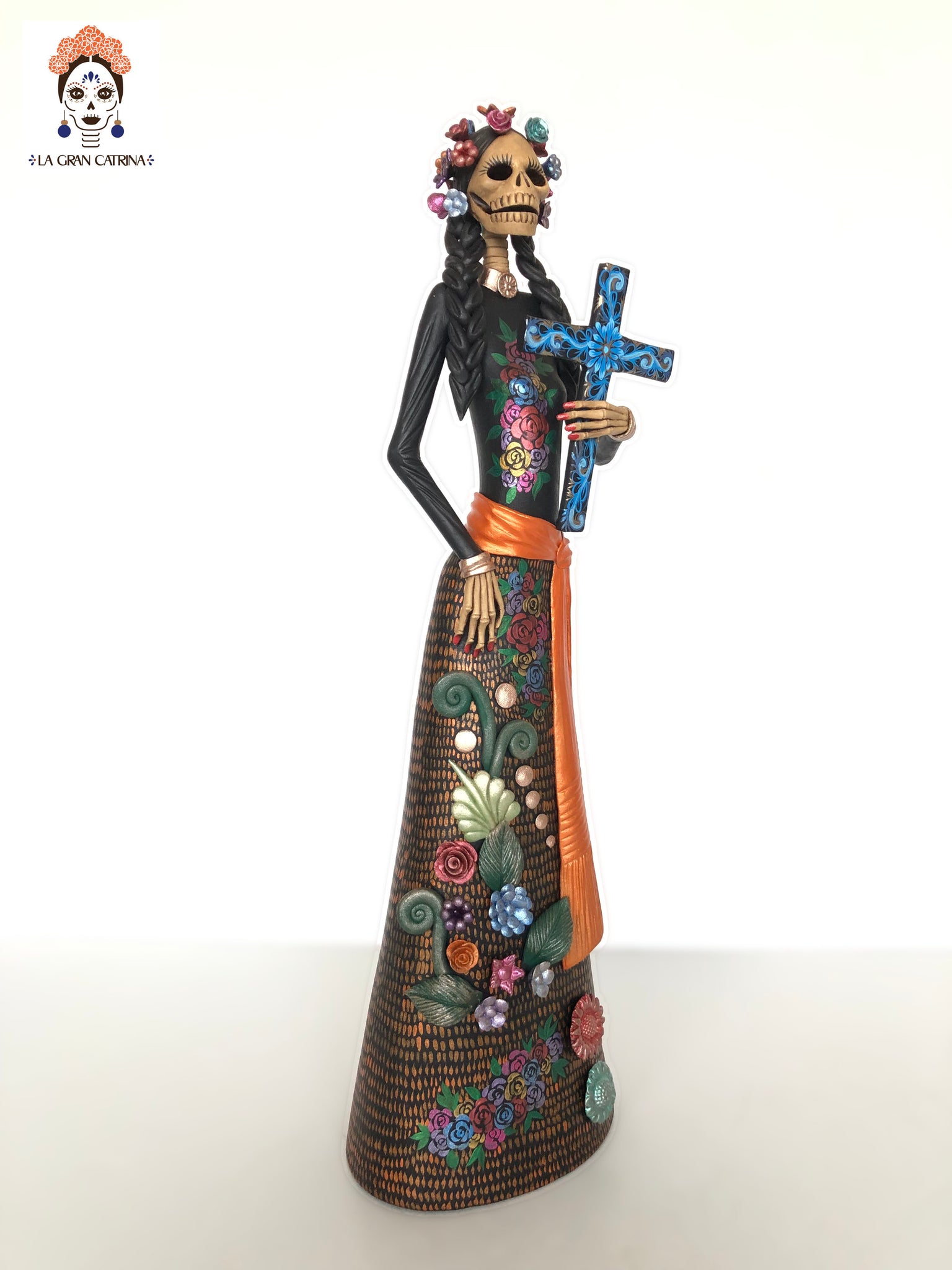 Catrina con la Cruz - 50 cm. 20 in.