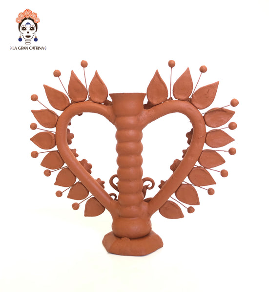 Candelero de Corazón de Barro