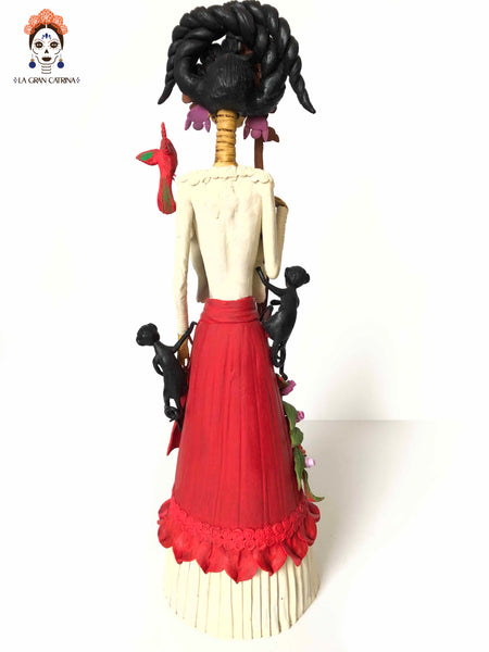 Catrina de Frida Kahlo con chongo - 50 cm. 20 in.