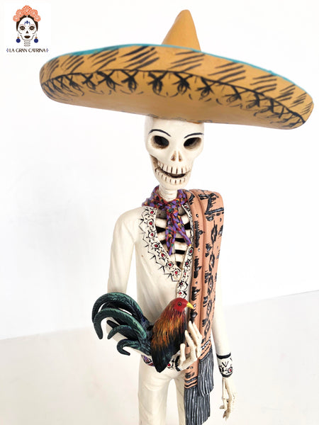 Catrina Pajarera y Catrín Gallero - 50 cm. 20 in.