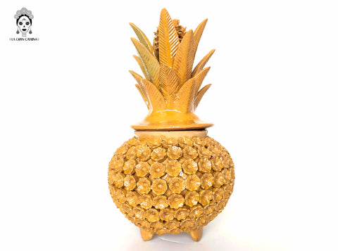 Piña michoacana de barro - 2 colores - Tangancícuaro - 45 cm. 18 in.