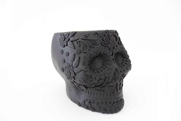 Maceta grande de Calavera estilo Catrina